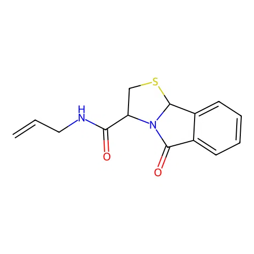 5-oxo-N-prop-2-enyl-3,9b-dihydro-2H-[1,3]thiazolo[2,3-a]isoindole-3-carboxamide structure