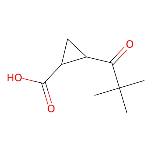2-(2,2-Dimethylpropanoyl)cyclopropane-1-carboxylic acid structure