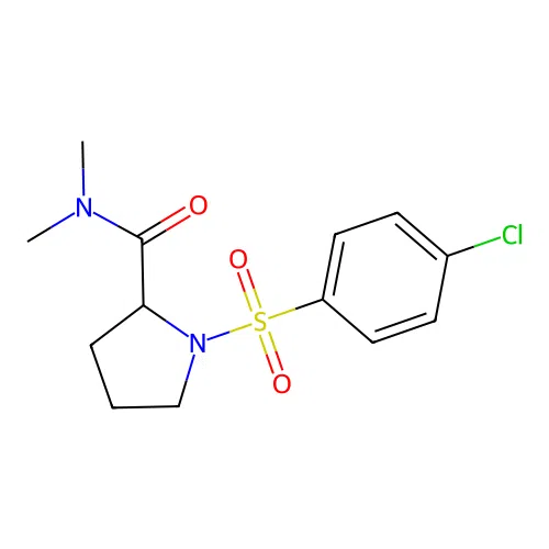 1-(4-chlorophenyl)sulfonyl-N,N-dimethylpyrrolidine-2-carboxamide structure