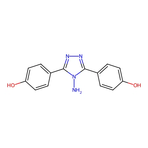 4-[4-amino-5-(4-hydroxyphenyl)-4H-1,2,4-triazol-3-yl]benzenol structure