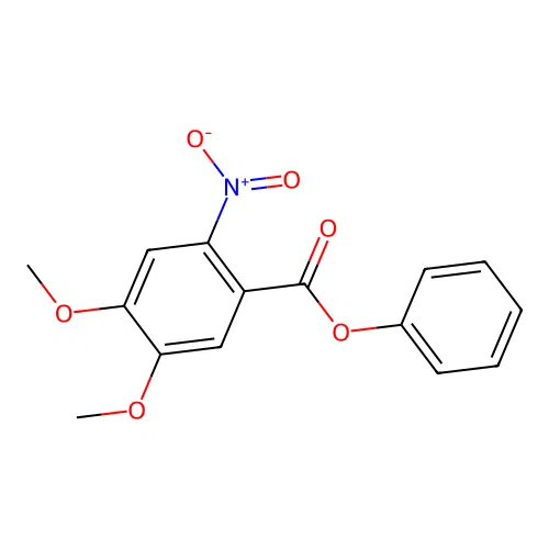 Phenyl 4,5-dimethoxy-2-nitrobenzoate structure
