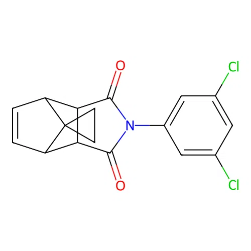 (3aR,4R,7S,7aS)-2-(3,5-dichlorophenyl)-3a,4,7,7a-tetrahydro-1H-spiro[4,7-methanoisoindole-8,1'-cyclopropane]-1,3(2H)-dione structure