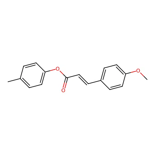4-methylphenyl (2E)-3-(4-methoxyphenyl)prop-2-enoate structure