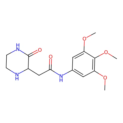 2-(3-oxopiperazin-2-yl)-N-(3,4,5-trimethoxyphenyl)acetamide structure