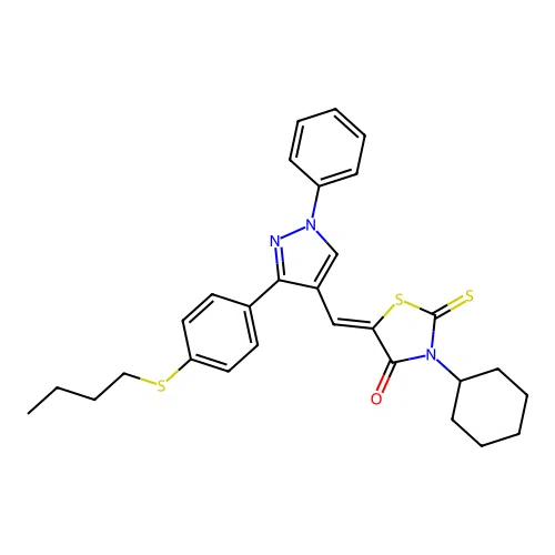 C29H31N3OS3 structure