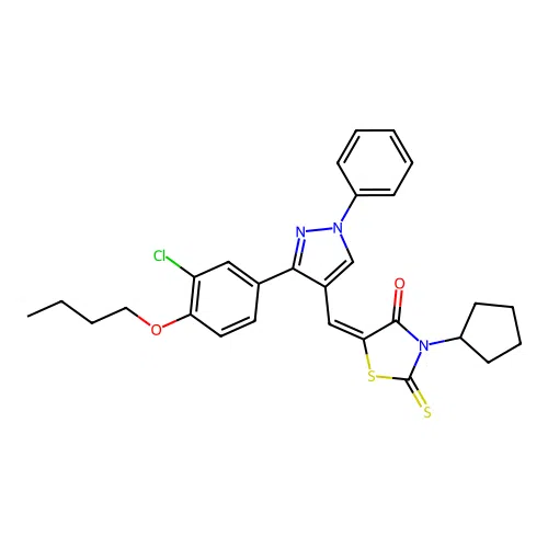 C28H28ClN3O2S2 structure