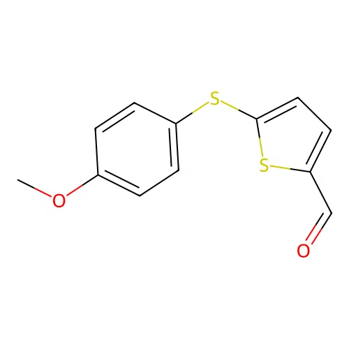 2-(4-Methoxyphenylthio)-5-thiophenecarboxaldehyde structure