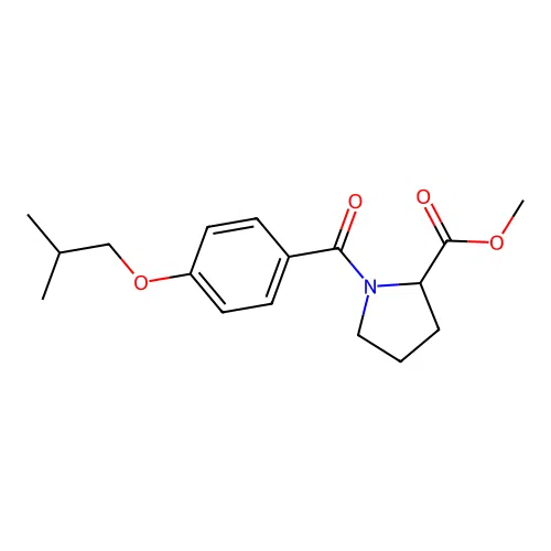 Methyl 1-(4-isobutoxybenzoyl)pyrrolidine-2-carboxylate structure