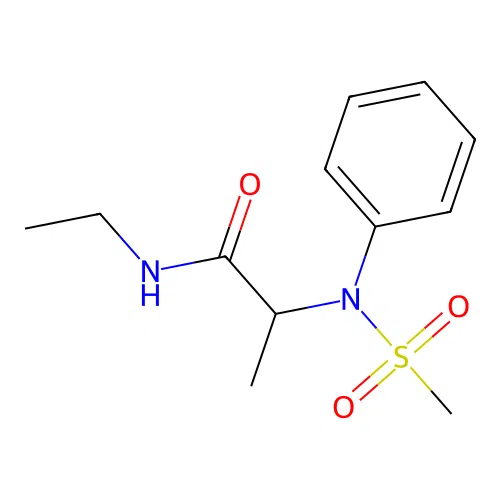 N-ethyl-N~2~-(methylsulfonyl)-N~2~-phenylalaninamide structure