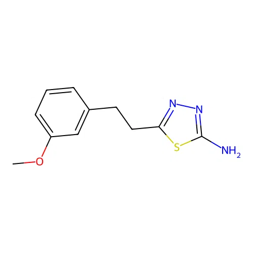 5-[2-(3-Methoxy-phenyl)-ethyl]-[1,3,4]thiadiazol-2-ylamine structure