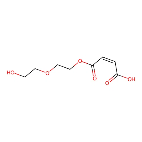 2-Butenedioic acid (2Z)-, mono(2-(2-hydroxyethoxy)ethyl) ester structure
