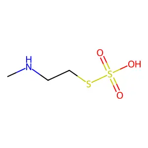 Thiosulfuric acid (H2S2O3), S-(2-(methylamino)ethyl) ester structure