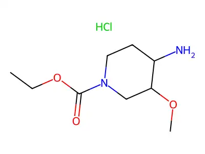 4-Amino-3-methoxy-1-piperidinecarboxylic acid ethyl ester hydrochloride structure