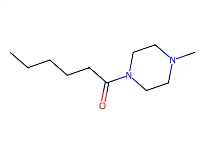 Piperazine, 1-methyl-4-(1-oxohexyl)- structure