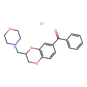 Ketone, 3-morpholinomethyl-1,4-benzodioxan-6-yl phenyl, hydrochloride structure