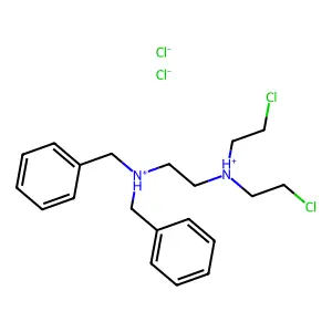 Ethylenediamine, N,N-bis(2-chloroethyl)-N',N'-dibenzyl-, dihydrochloride structure
