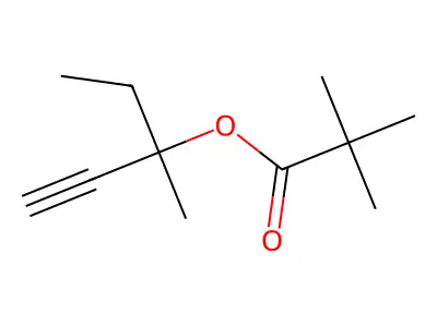 3-Methylpent-1-yn-3-yl 2,2-dimethylpropanoate structure