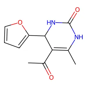 2(1H)-Pyrimidinone, 5-acetyl-4-(2-furanyl)-3,4-dihydro-6-methyl- structure