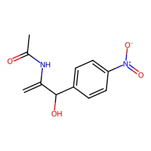 2-Acetamido-1-hydroxy-1-(4-nitrophenyl)-2-propene structure