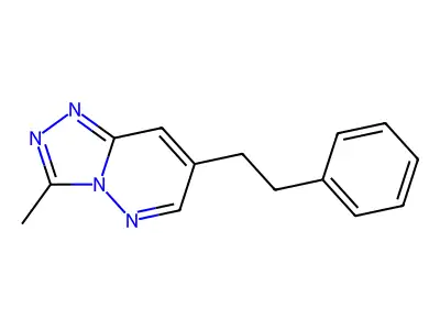 1,2,4-Triazolo(4,3-b)pyridazine, 3-methyl-7-(2-phenylethyl)- structure