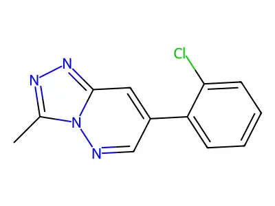 1,2,4-Triazolo(4,3-b)pyridazine, 7-(2-chlorophenyl)-3-methyl- structure