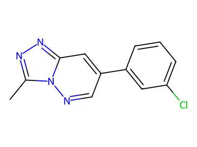 1,2,4-Triazolo(4,3-b)pyridazine, 7-(3-chlorophenyl)-3-methyl- structure