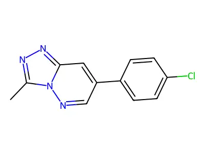 1,2,4-Triazolo(4,3-b)pyridazine, 7-(4-chlorophenyl)-3-methyl- structure