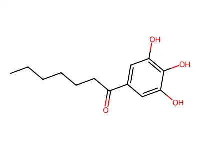 1-Heptanone, 1-(3,4,5-trihydroxyphenyl)- structure