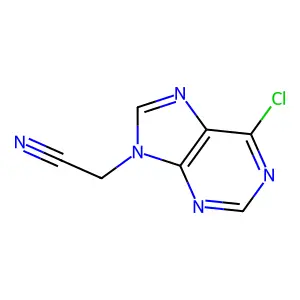 2-(6-chloro-9H-purin-9-yl)acetonitrile structure