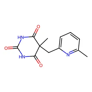 Barbituric acid, 5-methyl-5-((6-methyl-2-pyridyl)methyl)- structure