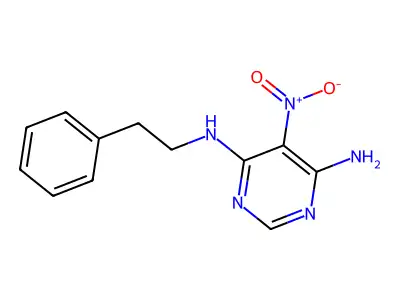 5-nitro-N-(2-phenylethyl)pyrimidine-4,6-diamine structure