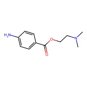 Benzoic acid, 4-amino-, 2-(dimethylamino)ethyl ester structure