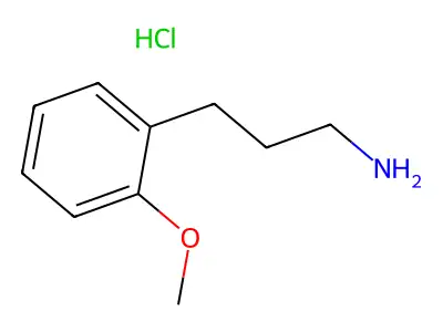 Propylamine, 3-(o-methoxyphenyl)-, hydrochloride structure