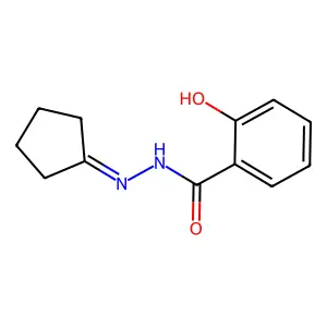 N-(cyclopentylideneamino)-2-hydroxybenzamide structure