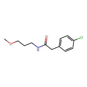 2-(4-chlorophenyl)-N-(3-methoxypropyl)acetamide structure