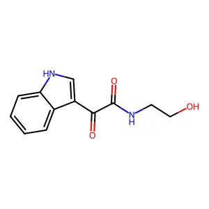 Indole-3-glyoxylamide, N-(2-hydroxyethyl)- structure