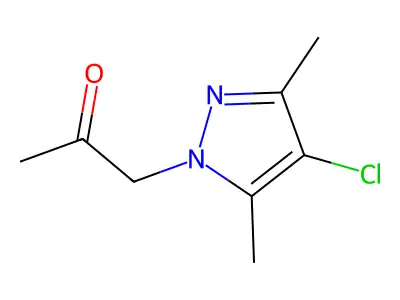 1-(4-chloro-3,5-dimethyl-1H-pyrazol-1-yl)propan-2-one structure