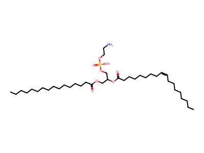 2-Oleoyl-1-palmitoyl-sn-glycero-3-phosphoethanolamine structure