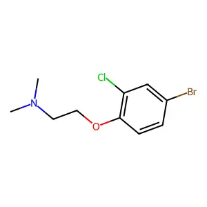 2-(4-bromo-2-chlorophenoxy)-N,N-dimethylethanamine structure
