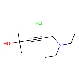 5-(Diethylamino)-2-methylpent-3-yn-2-ol hydrochloride structure