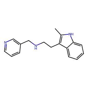 [2-(2-methyl-1H-indol-3-yl)ethyl][(pyridin-3-yl)methyl]amine structure