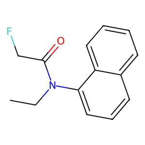 Acetamide, N-ethyl-2-fluoro-N-1-naphthyl- structure