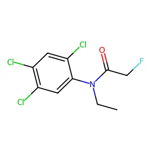 Acetanilide, N-ethyl-2-fluoro-2',4',5'-trichloro- structure
