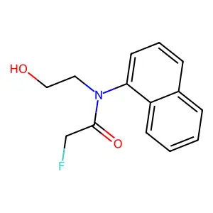 Acetamide, 2-fluoro-N-(2-hydroxyethyl)-N-1-naphthyl- structure
