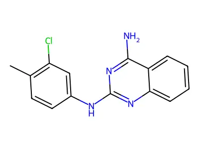 2-N-(3-chloro-4-methylphenyl)quinazoline-2,4-diamine structure