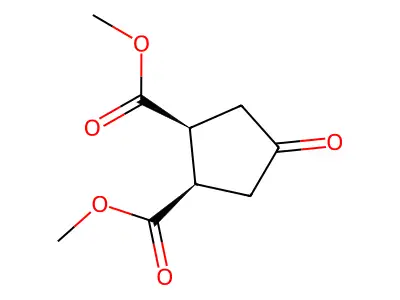 dimethyl (1S,2S)-4-oxocyclopentane-1,2-dicarboxylate structure