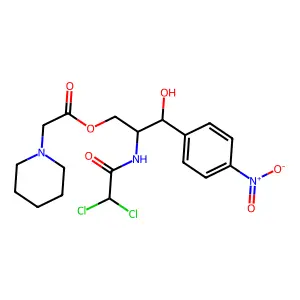 Chloramphenicol 1-piperidineacetate structure