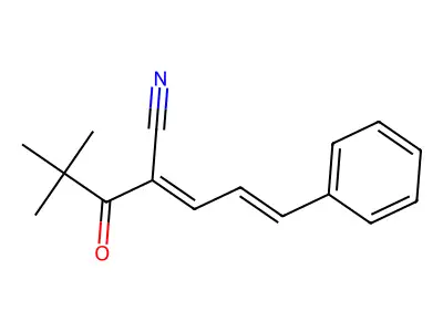 2-(2,2-Dimethylpropanoyl)-5-phenylpenta-2,4-dienenitrile structure