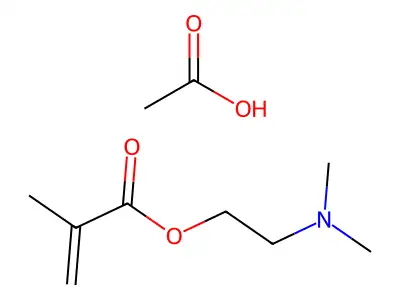 2-Propenoic acid, 2-methyl-, 2-(dimethylamino)ethyl ester, acetate (1:1) structure