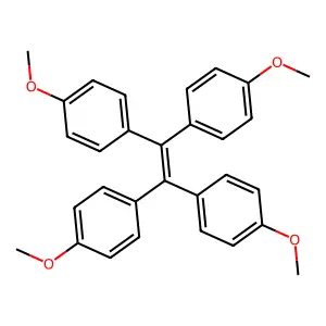 1,1',1'',1'''-(1,2-Ethenediylidene)tetrakis(4-methoxybenzene) structure